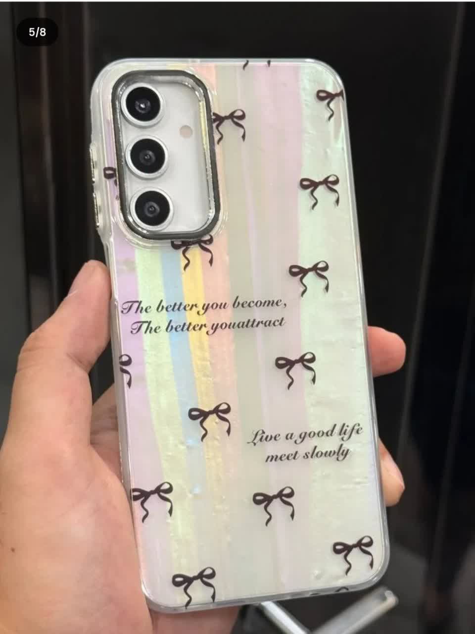 قاب گوشی ماربل پاپیون مشکی سامسونگ a55