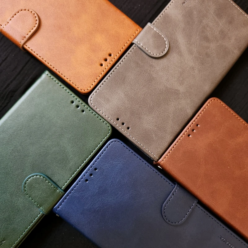 کیف کلاسوری چرمی مگنتی، رنگ سورمه‌ای، مناسب برای گوشی شیائومی نوت 14 پرو