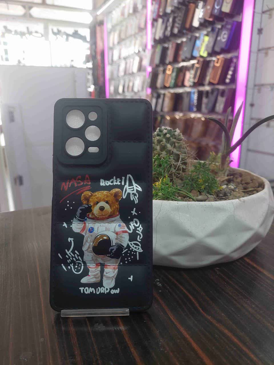 قاب گوشی پافری طرح ناسا رنگ مشکی برای گوشی شیاومی note12 pro 5G /poco x5 pro