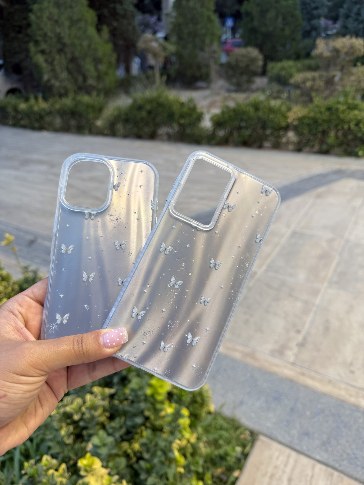 قاب گوشی imd پروانه طوسی مناسب گوشی آیفون ip 13 pro max